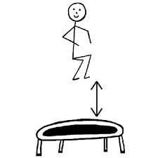 man and trampoline