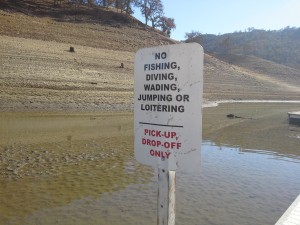 Paso Robles drought as seen in the low water level